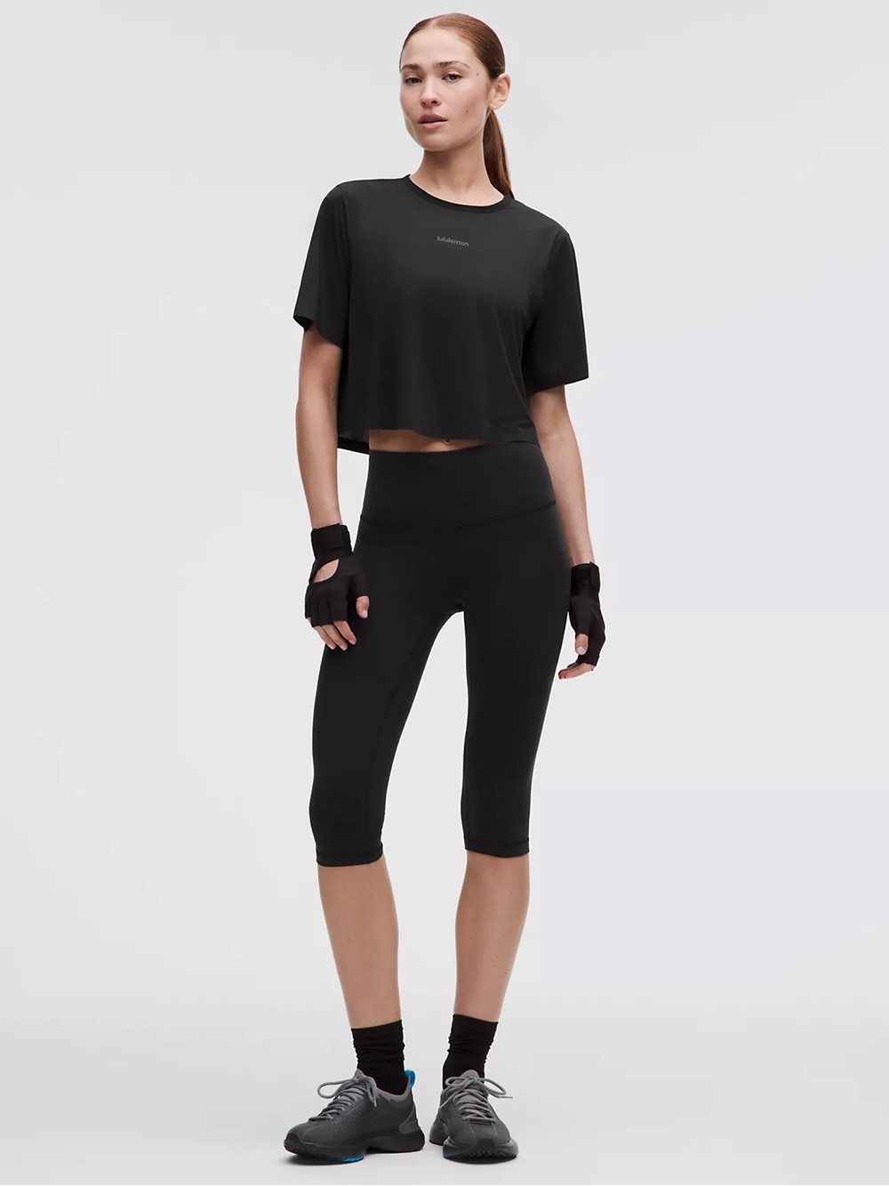 lululemon athletica Black Mid-Rise Capris